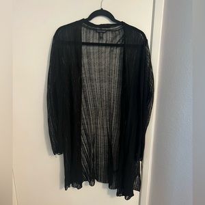 Eileen fisher black sheer cardigan
